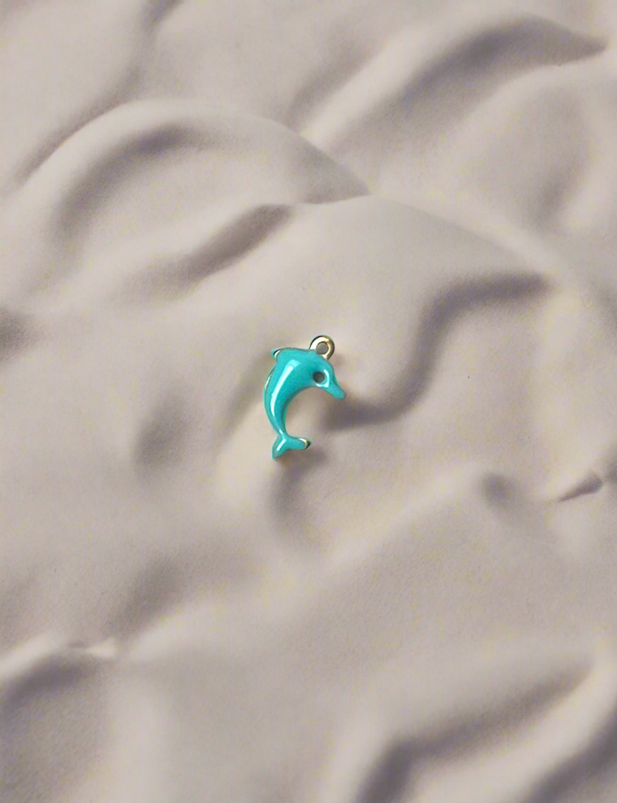Baby Blue & Gold Dolphin
