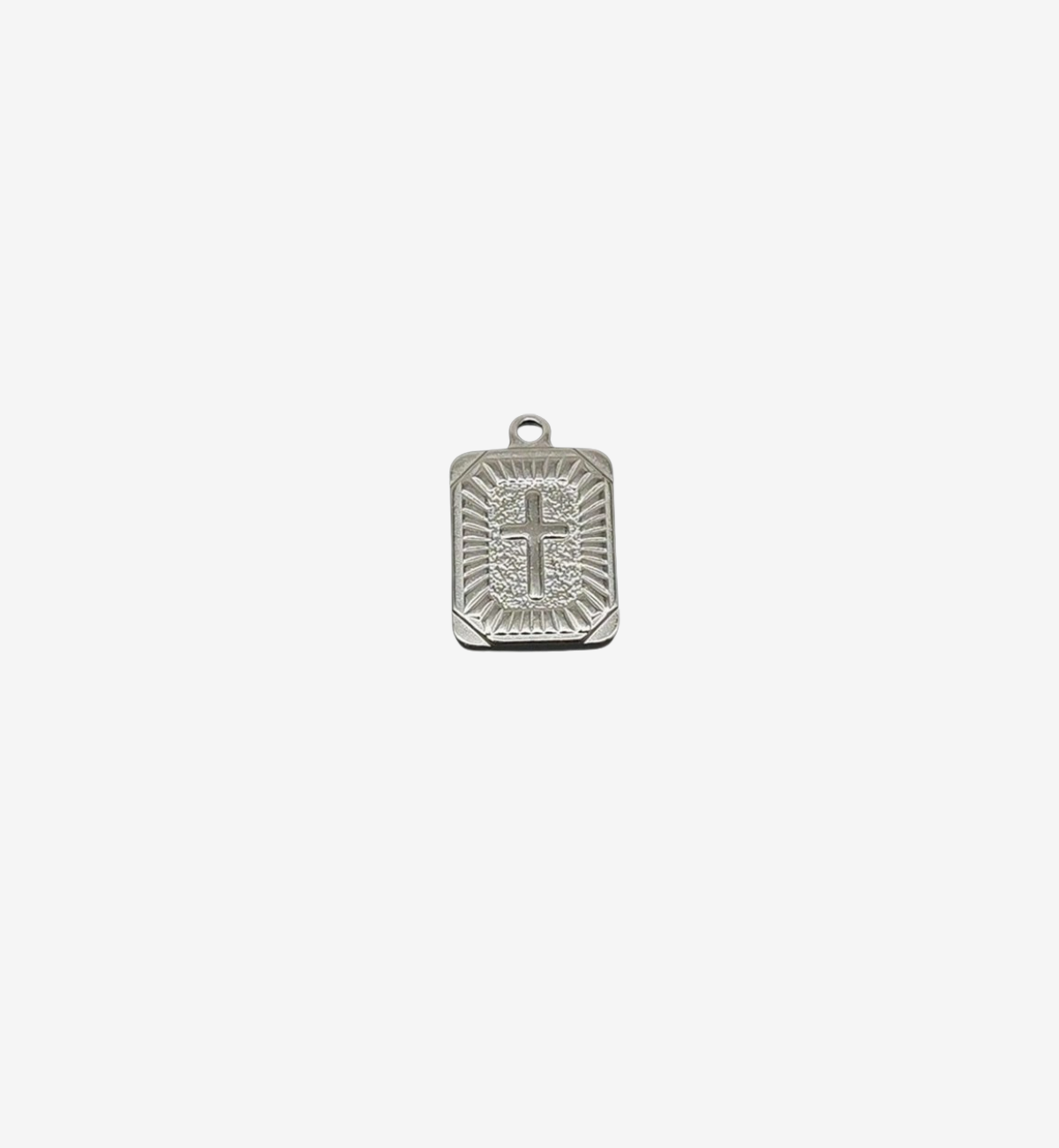 Silver Bohemian Cross Charm