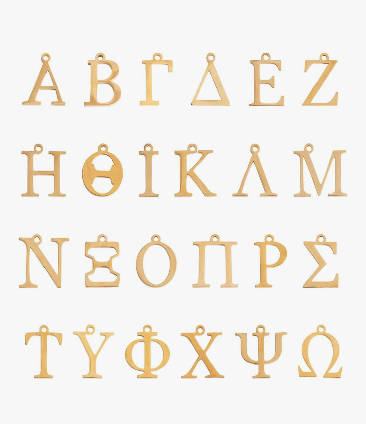 Greek Letters Gold & Silver