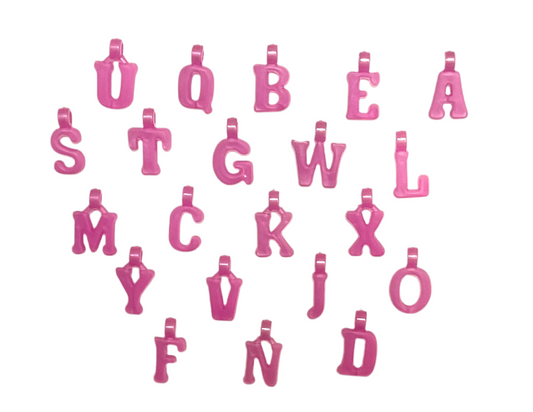 Pink Letter Charm