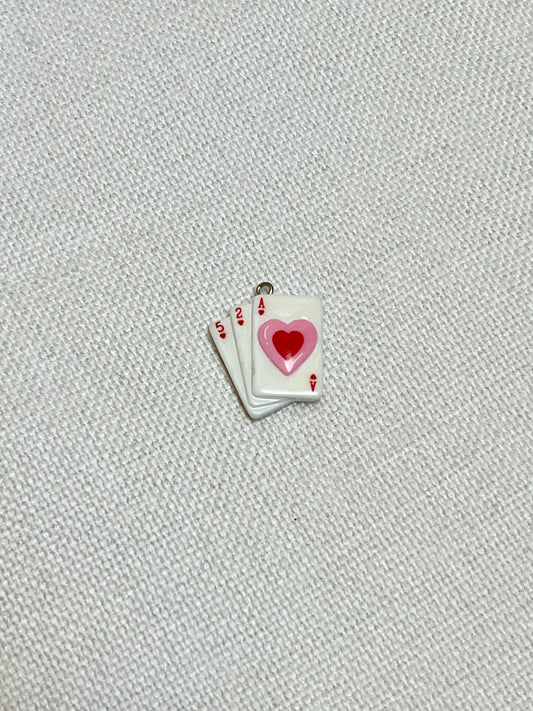 XL Queen of Hearts Card Charm