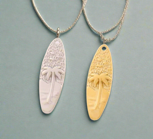 Large Palm Surfboard Charm