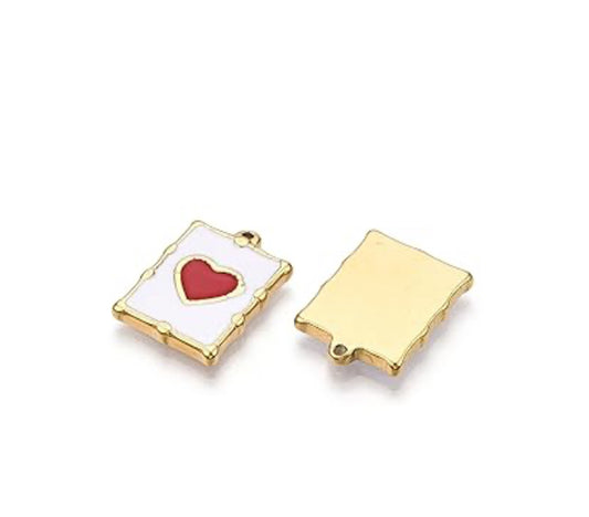 Red & White Poker Card